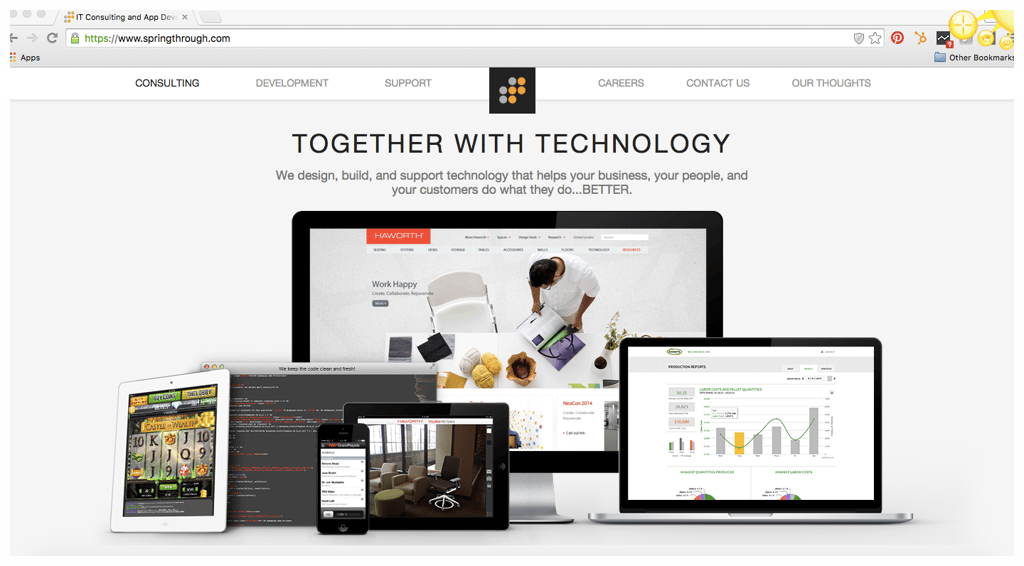 Springthrough Previous IT Consulting Website