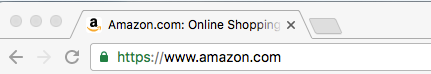 Screenshot of HTTPS site (SSL) icon