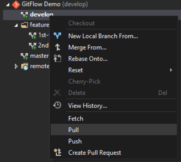 GitFlow Example 08: Pull