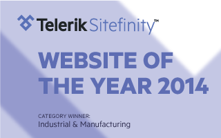 Telerik Sitefinity Website of the Year 2014 Badge
