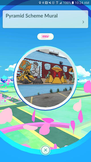 PokeStop at The Pyramid Scheme near Springthrough's office