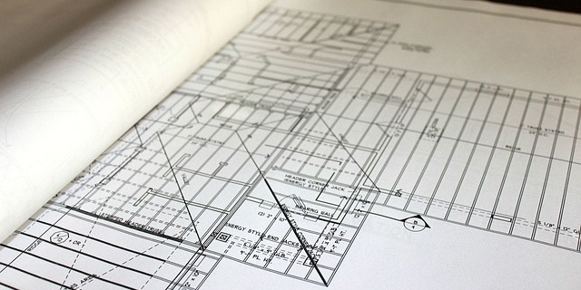 House blueprint on white paper
